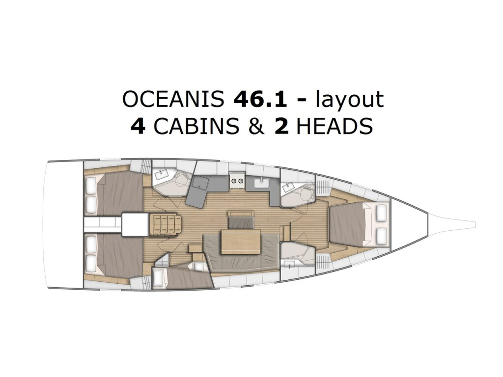 Oceanis 46.1, Olma