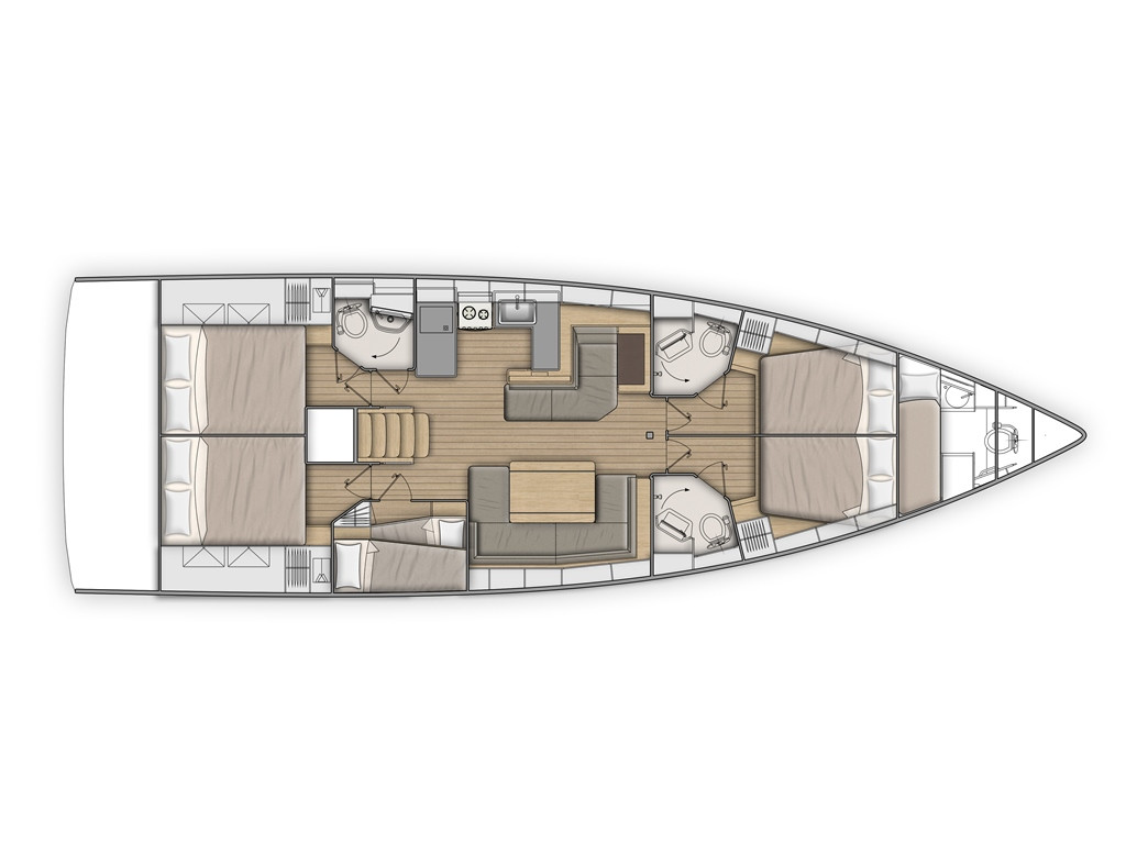 Oceanis 51.1, Kos 51.2